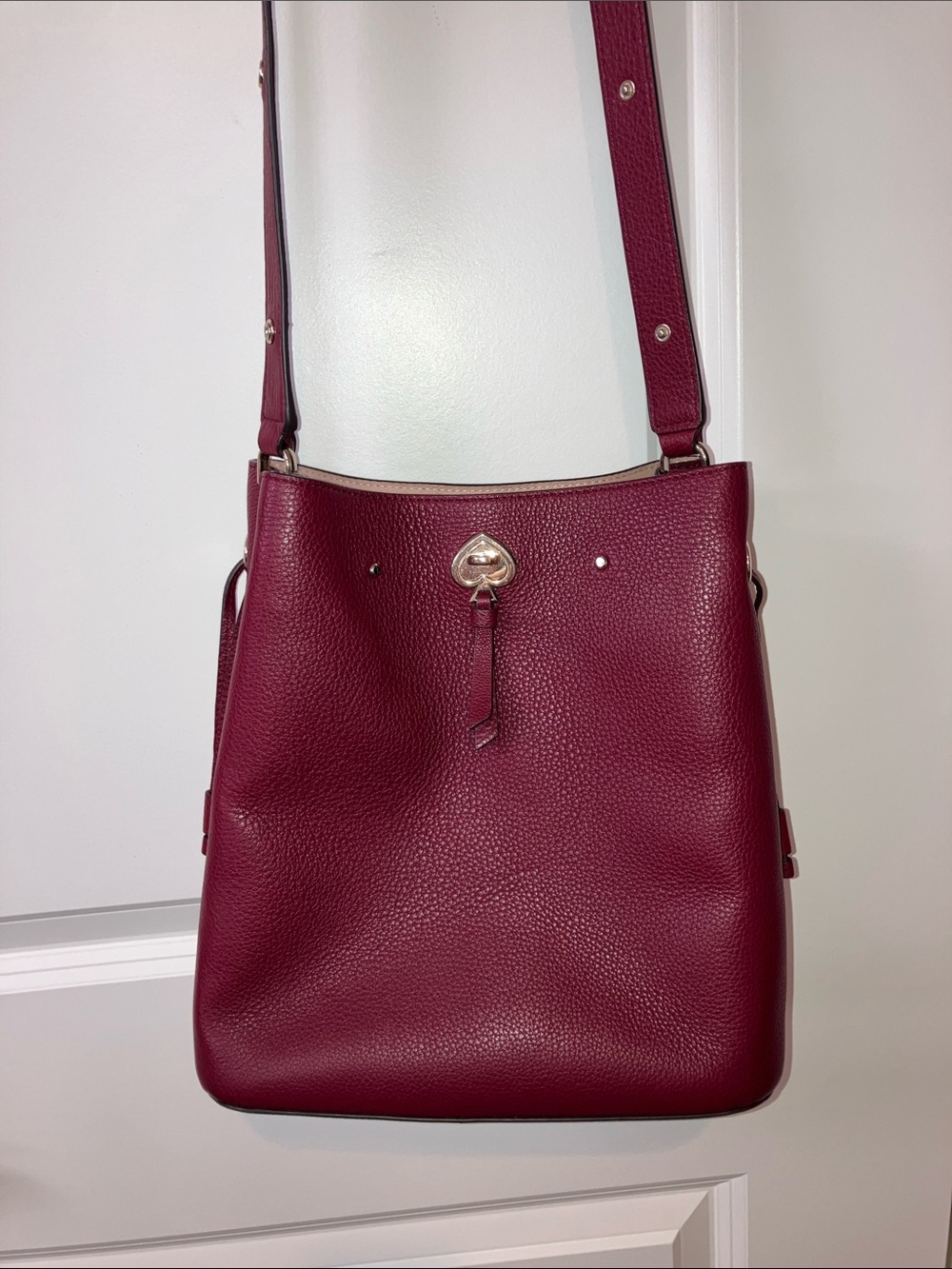 Kate Spade  Bucket Bag-Burgundy NWOT